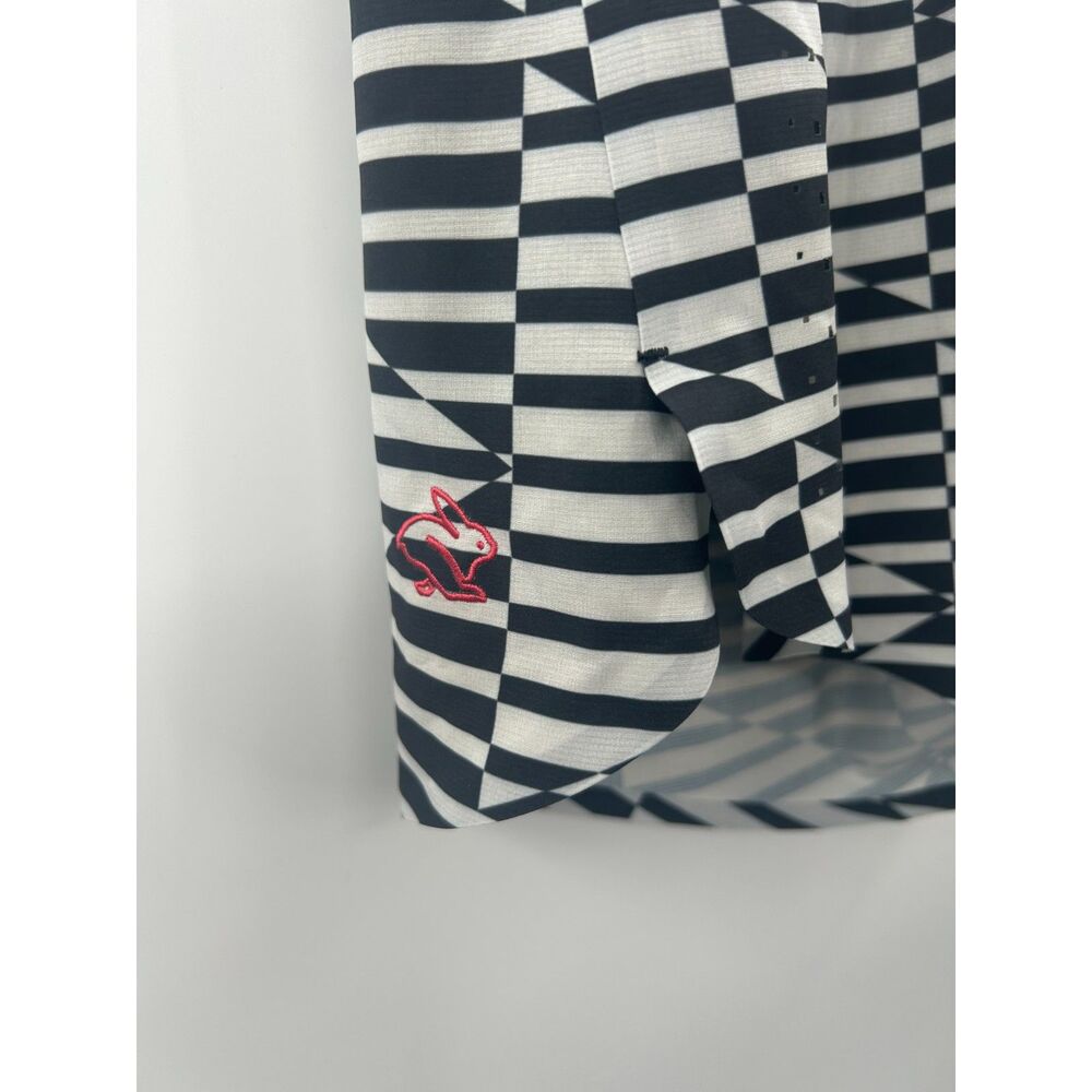 Rabbit Womens Fuel n' Fly 2.5 Sugar Swizzle Stripe Black White Running Shorts S - Picture 2 of 6